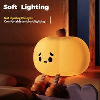 Cute Silicone Halloween Pumpkin Night Light