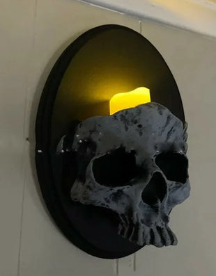 Skull Wall Candle Holder Decoration